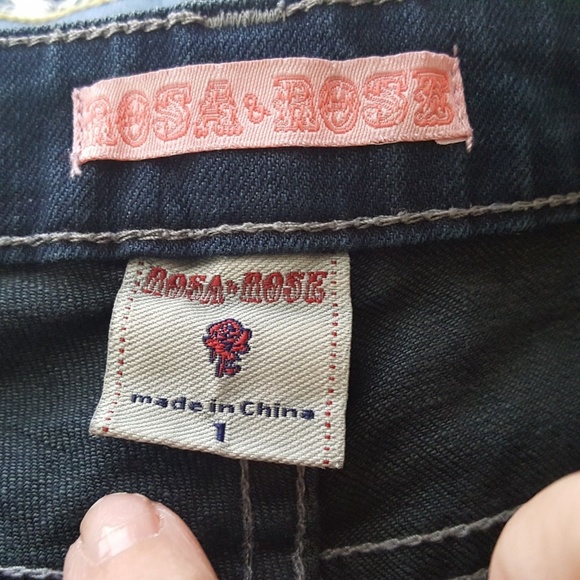Rosa & Rose Jeans Women's Size 1 Dark Blue Denim D - Picture 8 of 8